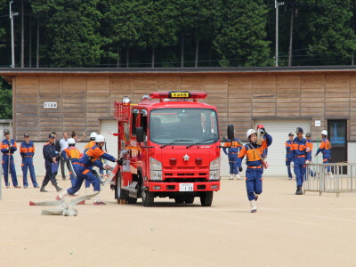 第12回神河町消防団操法訓練大会の様子