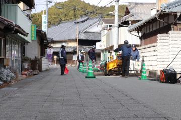 1月24日 中村・粟賀町歴史的景観形成地区 美装化工事中の写真1