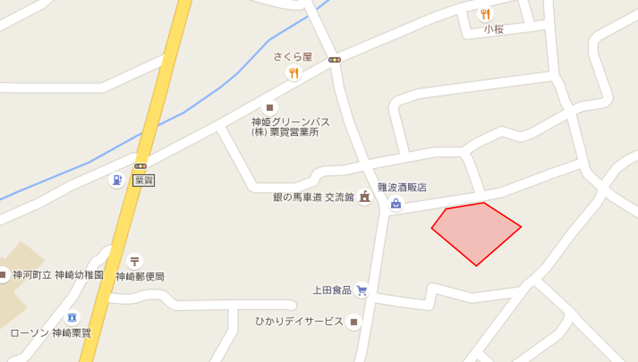 中村団地の場所を示した地図