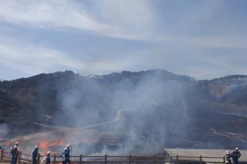 3月下旬 砥峰高原の山焼きの写真4