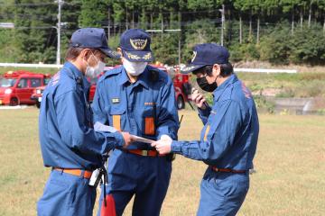 10月17日 神河町消防団新入団員・幹部訓練の写真3