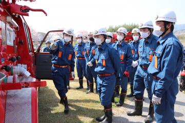 4月10日 令和4年度 神河町消防団 新入団員・幹部訓練の写真1