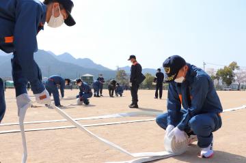 4月10日 令和4年度 神河町消防団 新入団員・幹部訓練の写真2