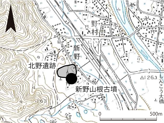 遺跡の位置図