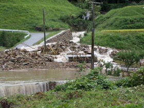 集中豪雨災害の様子