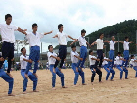 神河中学校　体育大会の様子