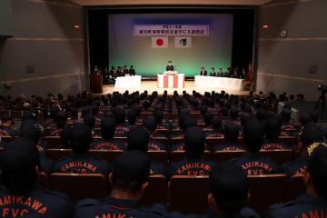 4月14日 神河町消防初出式・入退団式の写真1