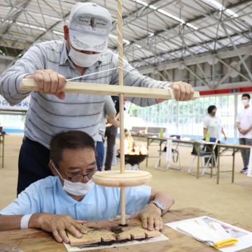 8月12日 「かみかわの火」採火式の写真