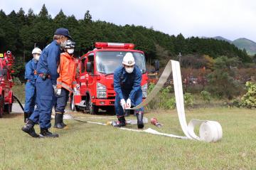 10月17日 神河町消防団新入団員・幹部訓練の写真2