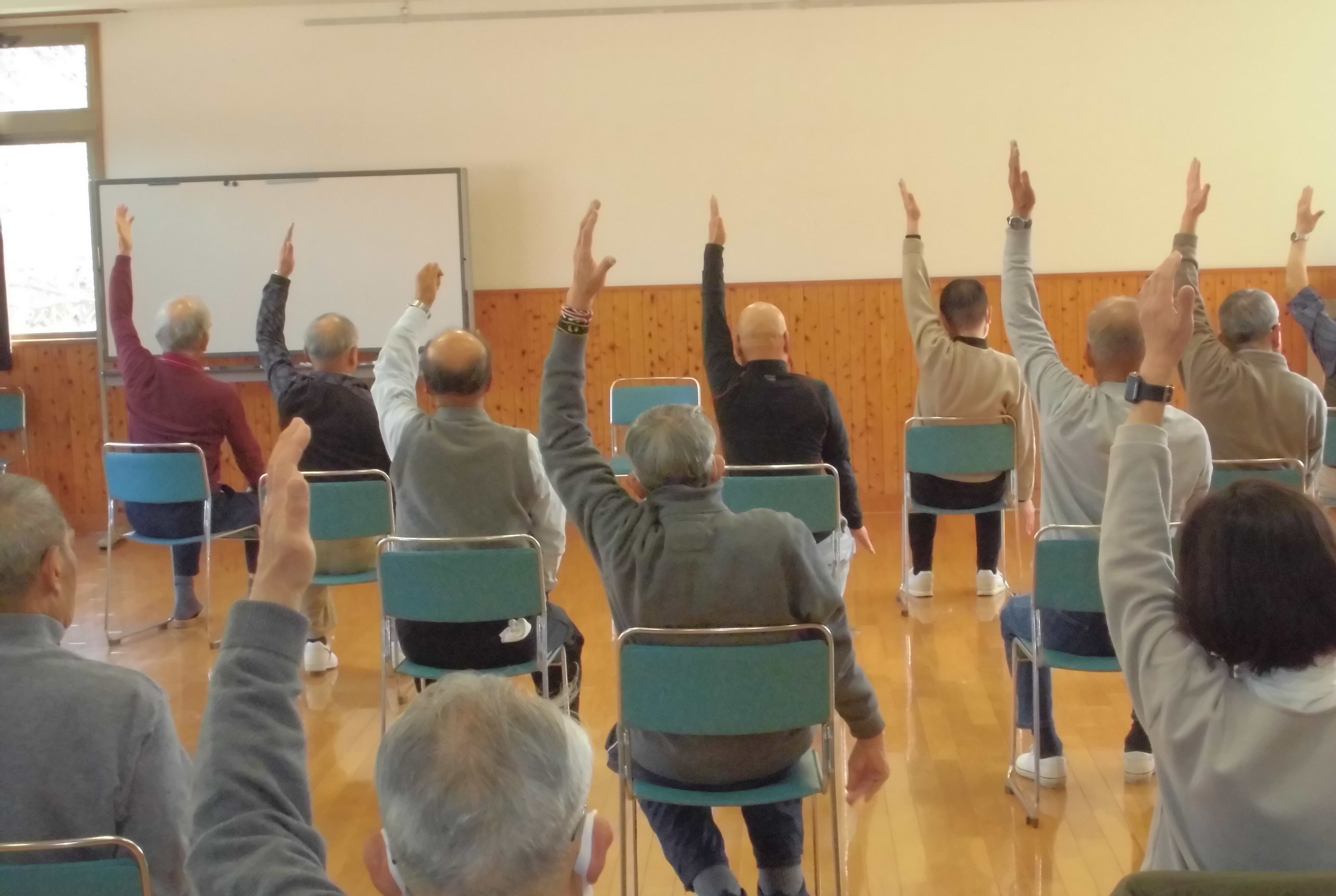 男性メイングループ 正しい姿勢を目指す