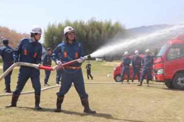 4月14日 神河町消防団 新入団員・幹部訓練の写真1