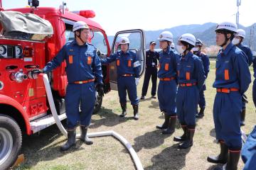 4月14日 神河町消防団 新入団員・幹部訓練の写真2