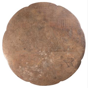 線刻阿弥陀浄土図鏡像 鏡面の写真