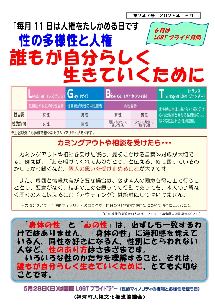 6月人権チラシの画像