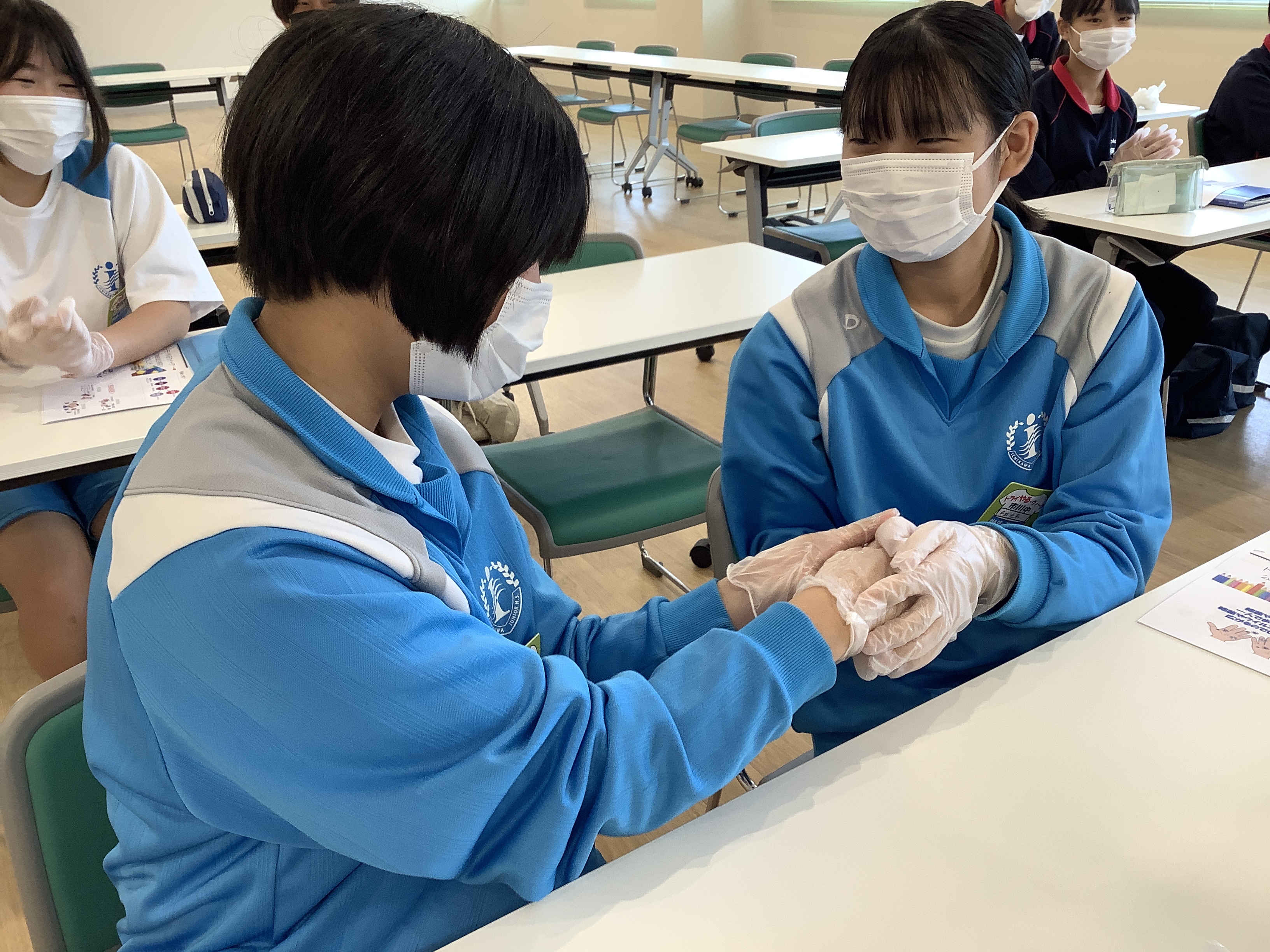 感染対策勉強の写真