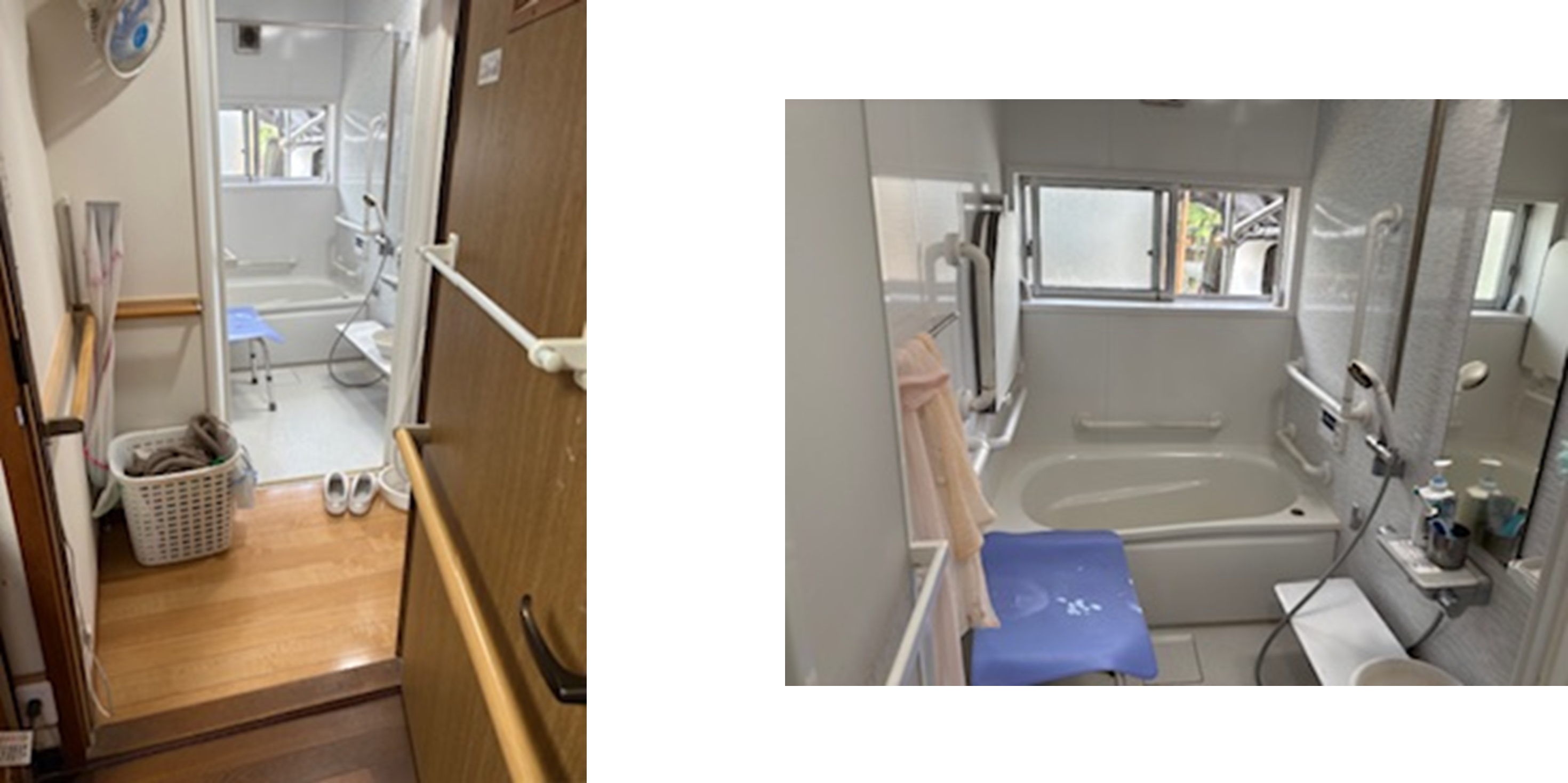 お風呂場の手すりの写真