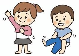 着替えをする子どもたちのイラスト